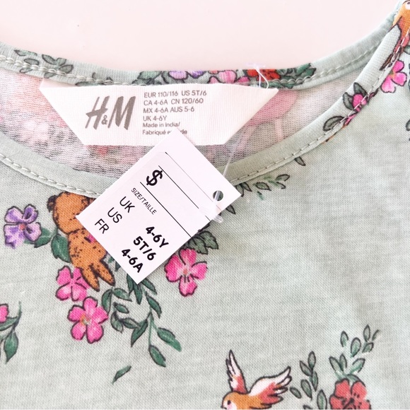 New Cotton Jersey Dress Forest Animals Print NWT - Picture 5 of 11